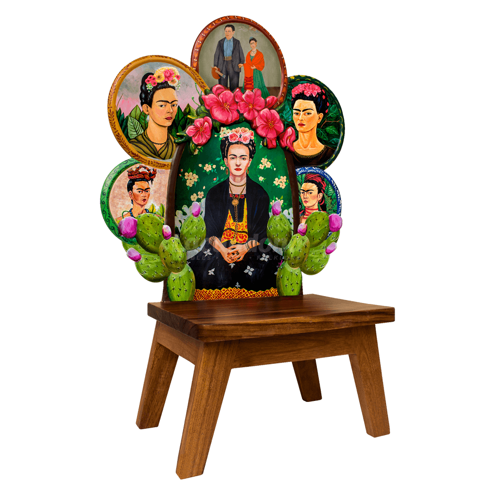 Banca exótica con diseño "Frida" para restaurantes mexicanos | Muebles Lacandona