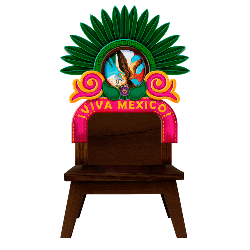 Silla "Viva México" personalizable para restaurante mexicano | Muebles Lacandona