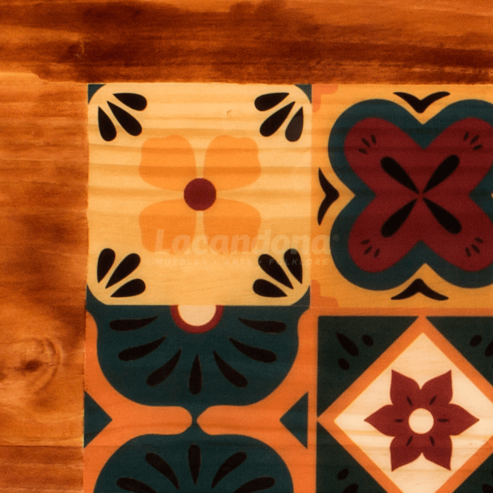 Cubierta estilo talavera Prehispánica folklorica | Muebles Lacandona