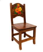 Silla Madera Flores Pintadas