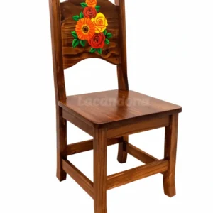 Silla Madera Flores Pintadas