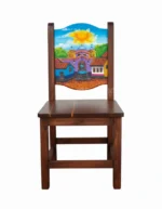 Silla Mexicana Paisaje Pintado