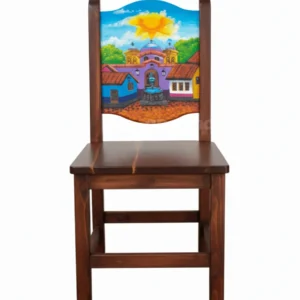 Silla Mexicana Paisaje Pintado