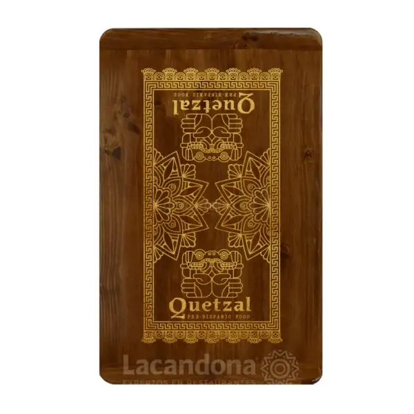 Mesa de Madera Para Restaurante Mexicano Motivo Arte Maya