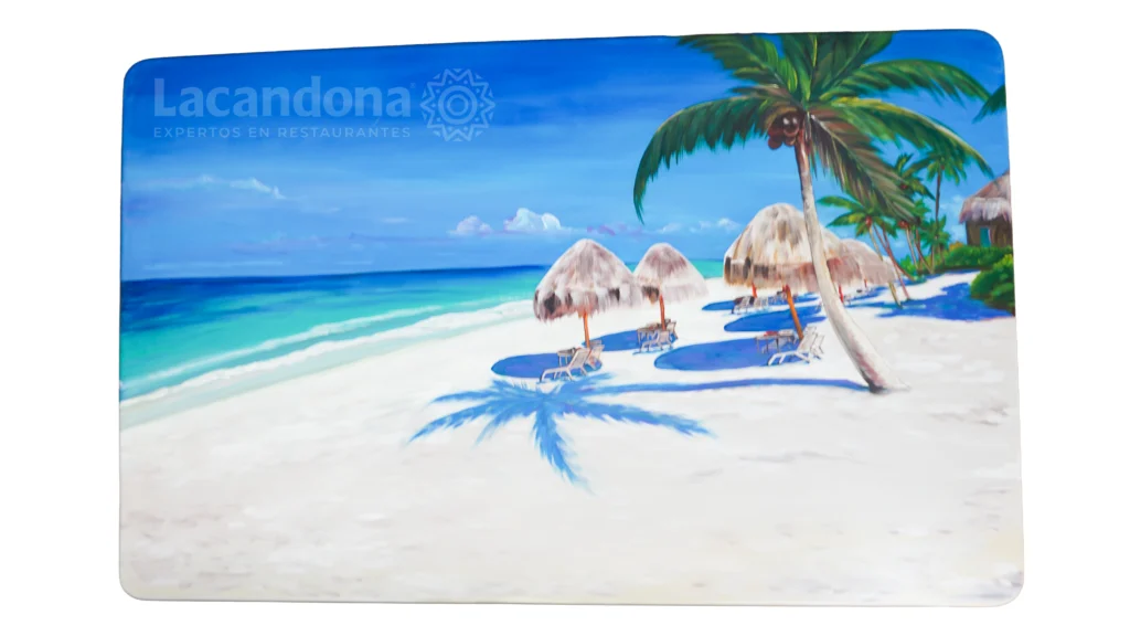 Mesa Para Restaurante Mexicano Motivo Playa