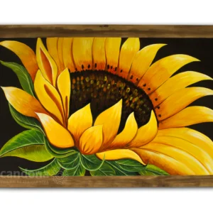 Mesa de Madera Para Restaurante - Motivo Girasol