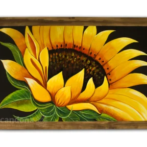 Mesa de Madera Para Restaurante - Motivo Girasol
