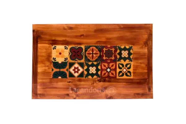 Mesa de Madera Para Restaurante Mexicano Motivo Talavera