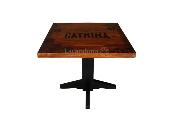 Mesa de Madera Para Restaurante Mexicano Motivo Catrina
