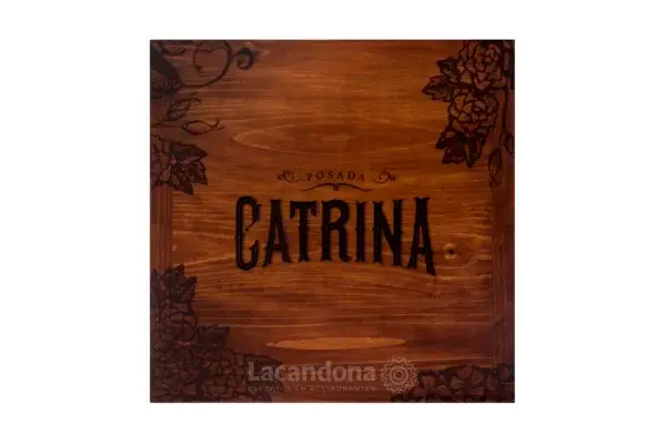 Mesa de Madera Para Restaurante Mexicano Motivo Catrina