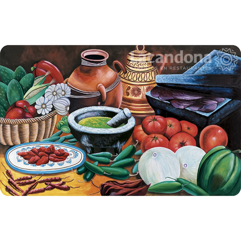 Mesa Para Restaurante Mexicano Motivo Motivo Sabores Mexicanos