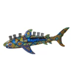 Tiburón Porta Shots - Arte Huichol (Chaquira)