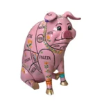 Estatua de Cerdo Decorativa - Mapa de Cortes de Carne para Restaurante - Imagen 3