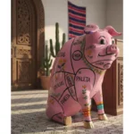 Estatua de Cerdo Decorativa - Mapa de Cortes de Carne para Restaurante - Imagen 2