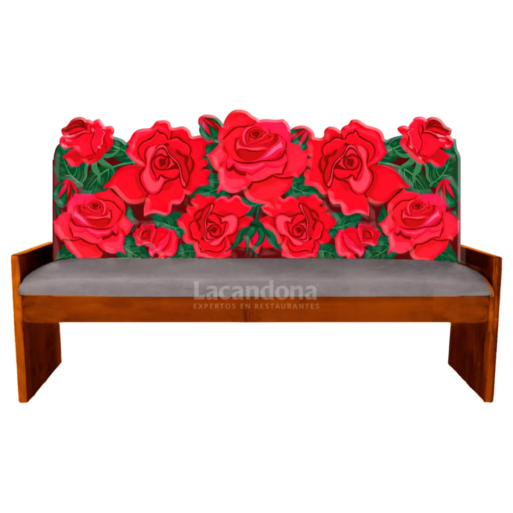 Banca de Recepción Rosas para Restaurante