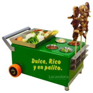 Mini Carrito de Brochetas para Restaurante