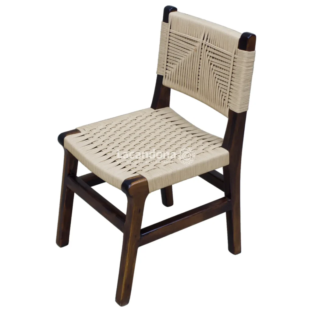 Silla con Patrones Tejidos para Restaurante